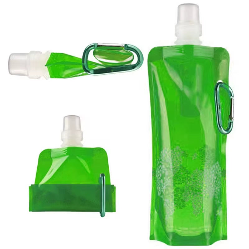 500Ml Portable Ultralight Foldable Silicone Folding Water Bottle Water Bag Outdoor Hiking Camping Soft Flask Water Bag
