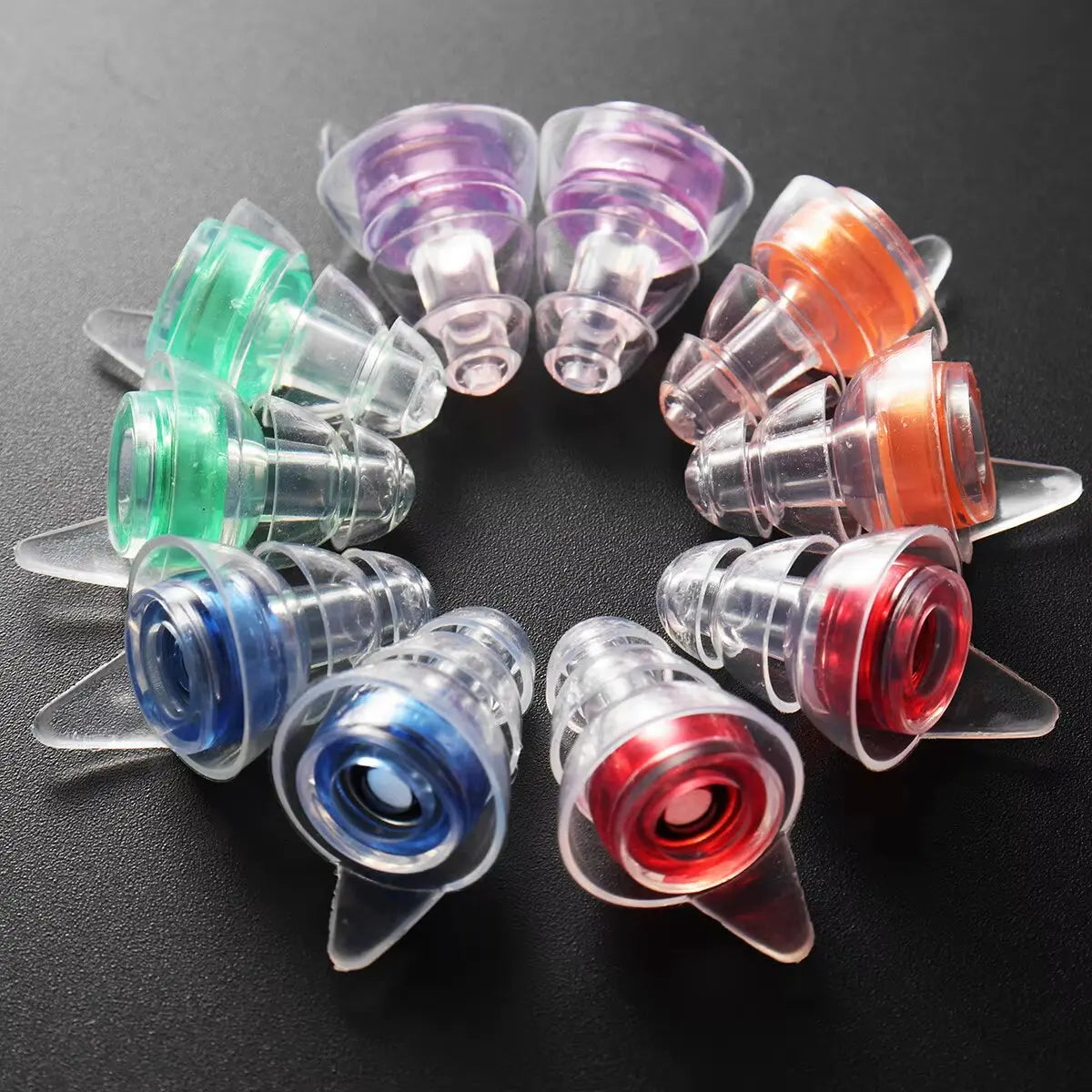 1 Pair Soft Silicone Ear Plugs Ear Protection Reusable Professional Music Earplugs Noise Reduction for Sleep DJ Bar Bands Sport