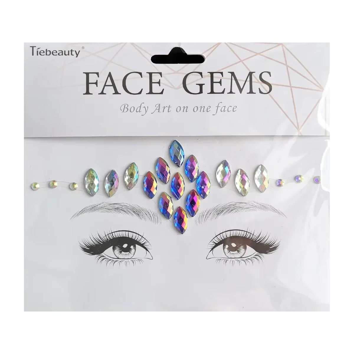 3D Face Gems Jewels Sticker Shiny Face Decoration Rhinestones Sticker Festival Body Art Decoration Diamond Music Festival Tattoo