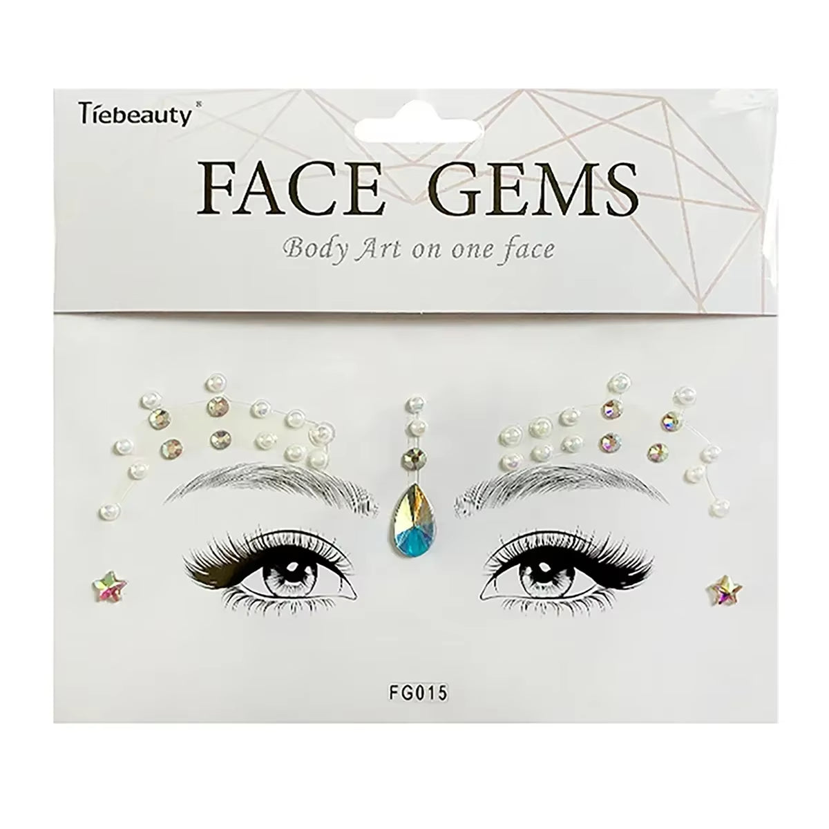 3D Face Gems Jewels Sticker Shiny Face Decoration Rhinestones Sticker Festival Body Art Decoration Diamond Music Festival Tattoo