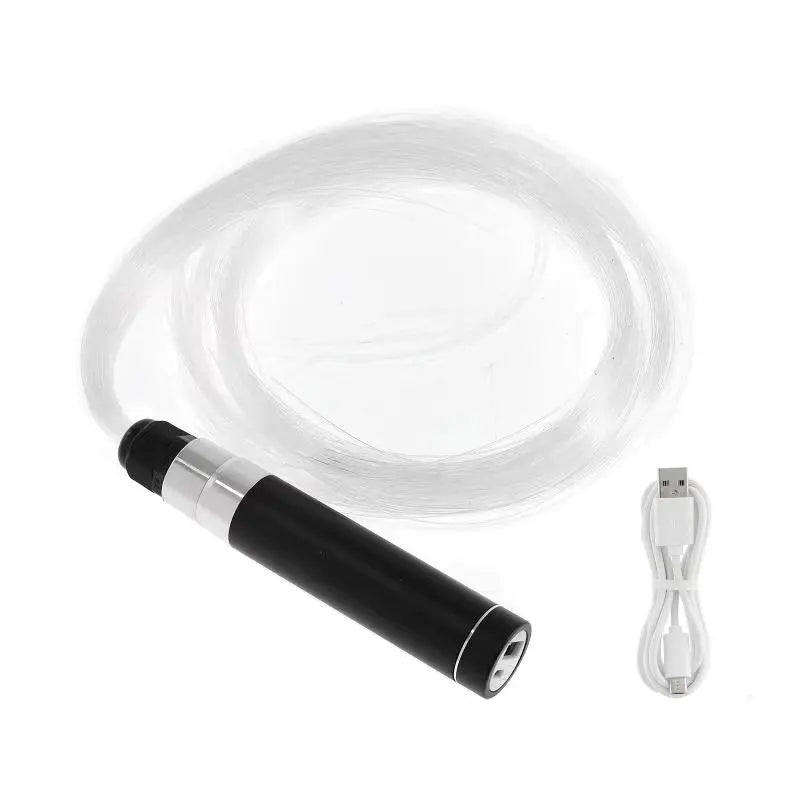 USB Chargeable Colorful LED Fiber Optic Whip Dance Whip Glowing Hand Rope Flash Whip Atmosphere Props for Dance Festival Party