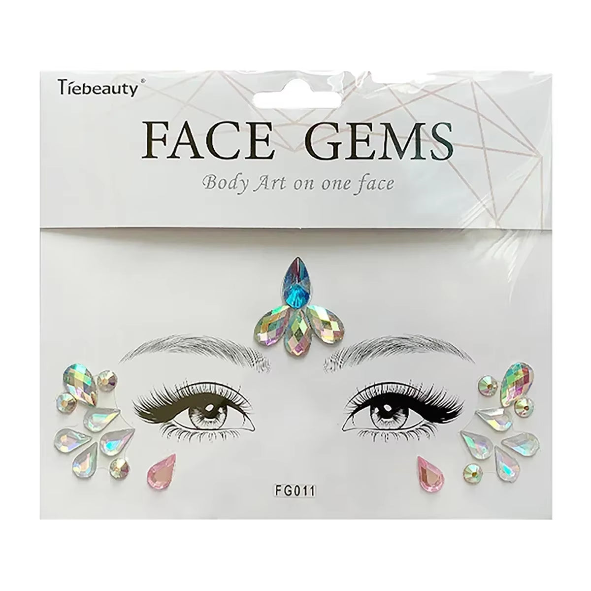 3D Face Gems Jewels Sticker Shiny Face Decoration Rhinestones Sticker Festival Body Art Decoration Diamond Music Festival Tattoo
