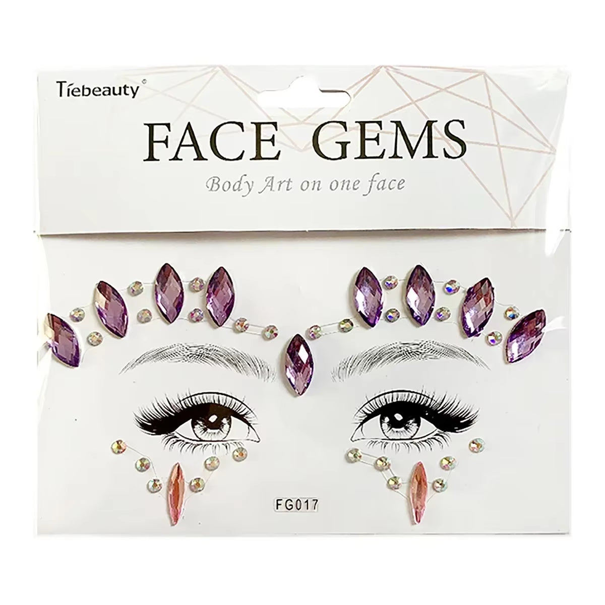 3D Face Gems Jewels Sticker Shiny Face Decoration Rhinestones Sticker Festival Body Art Decoration Diamond Music Festival Tattoo