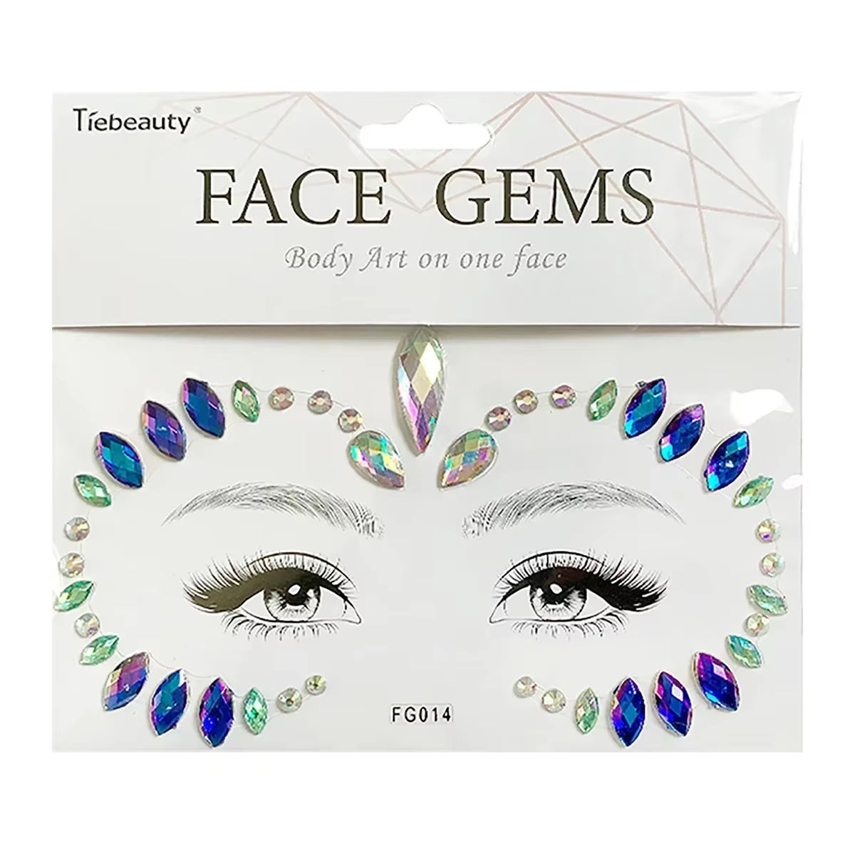 3D Face Gems Jewels Sticker Shiny Face Decoration Rhinestones Sticker Festival Body Art Decoration Diamond Music Festival Tattoo