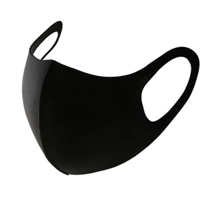 Black Mask Unisex Winter Warm Thickening Half Face Mouth Mask Cotton Cartoon Pattern Anti-Dust Anti- Respirator Black Kpop Mask
