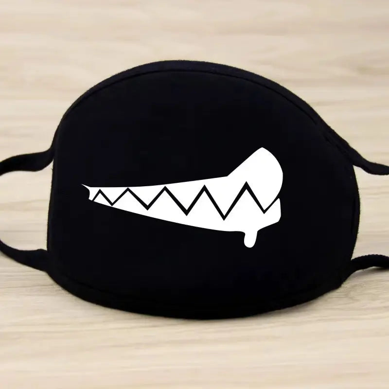 Black Mask Unisex Winter Warm Thickening Half Face Mouth Mask Cotton Cartoon Pattern Anti-Dust Anti- Respirator Black Kpop Mask
