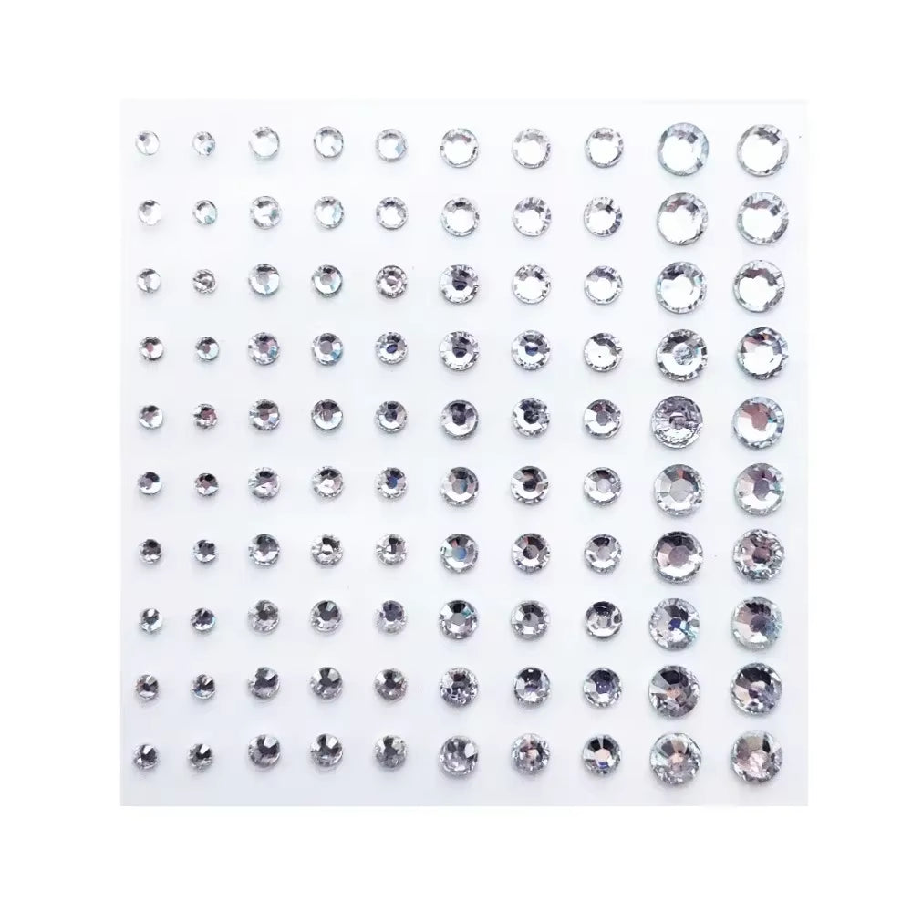 3D Face Gems Jewels Sticker Shiny Face Decoration Rhinestones Sticker Festival Body Art Decoration Diamond Music Festival Tattoo