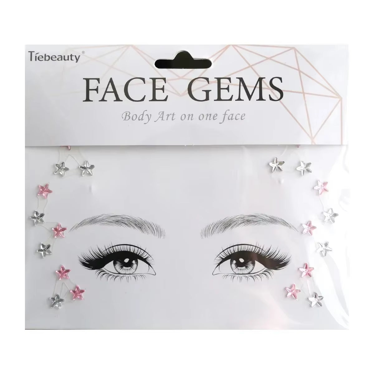 3D Face Gems Jewels Sticker Shiny Face Decoration Rhinestones Sticker Festival Body Art Decoration Diamond Music Festival Tattoo